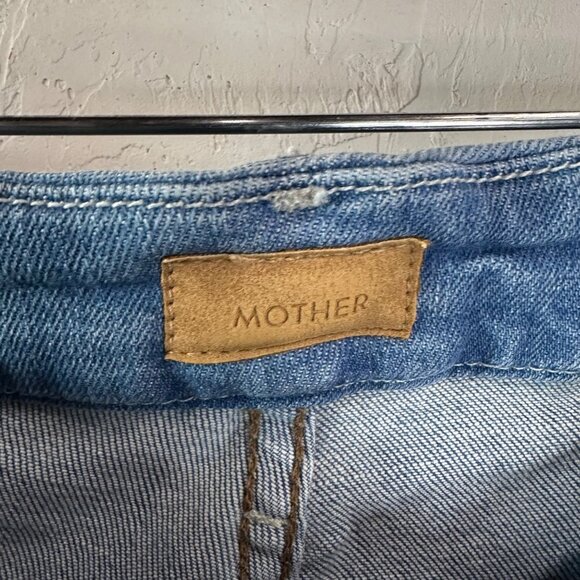 Mother Jeans Women 28 The Looker Crop Shake Well Light Blue Stretch Comfort - Picture 7 of 12